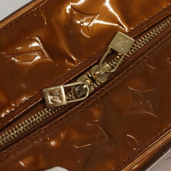 LOUIS VUITTON Monogram Vernis Tompkins Square Bag Bronze M91103 LV Auth 132209 - Picture 11 of 14